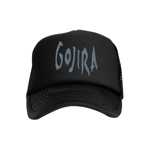 Blue Logo Trucker Hat Black 