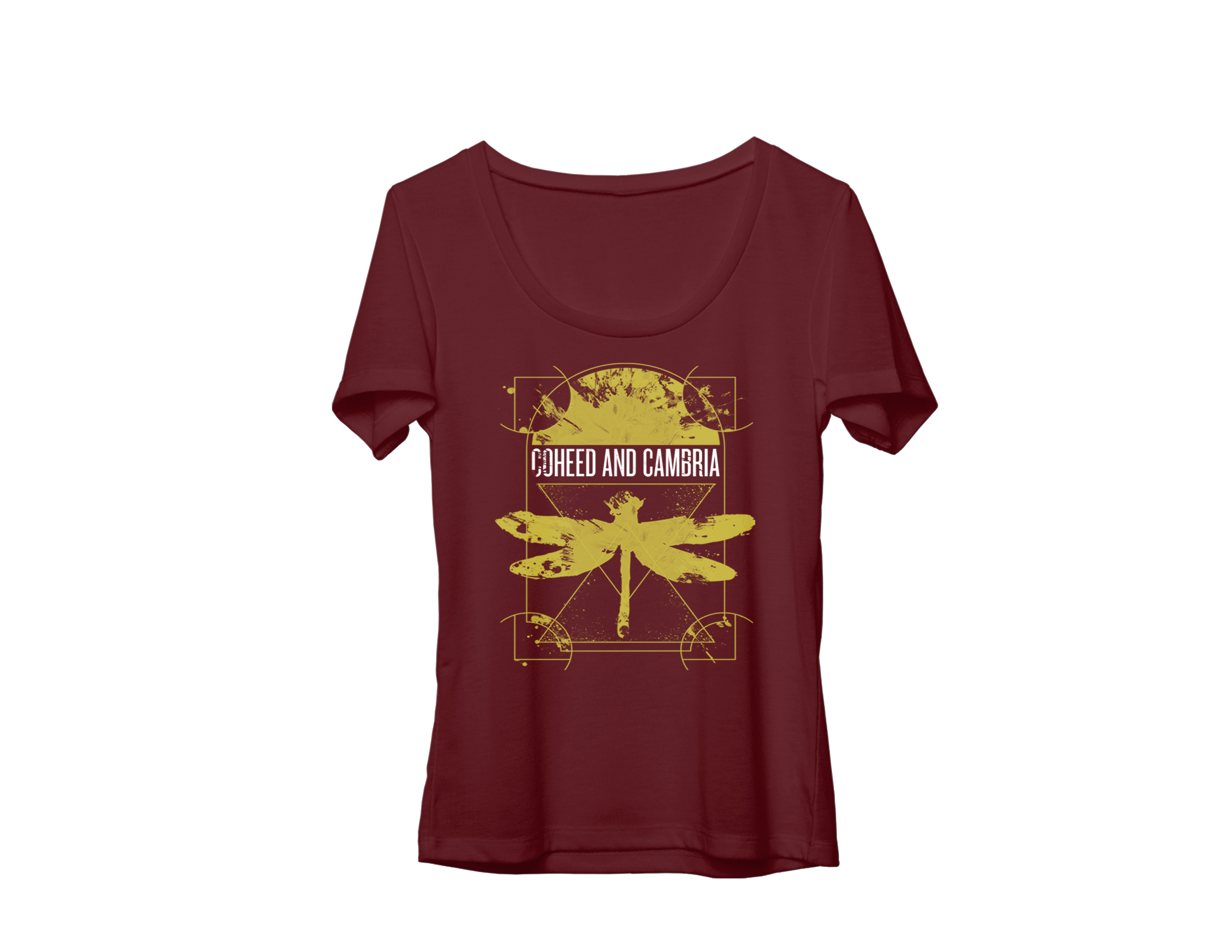 burgundy and gold shirt